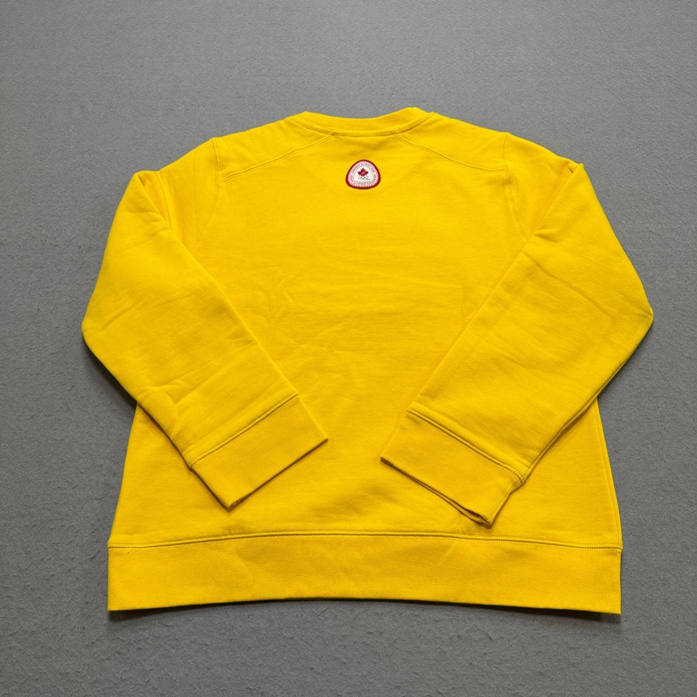 Vintage HBC Olympic Sweatshirt Men's XL Yellow Team Canada Fleece Lined Pullover - Picture 2 of 8